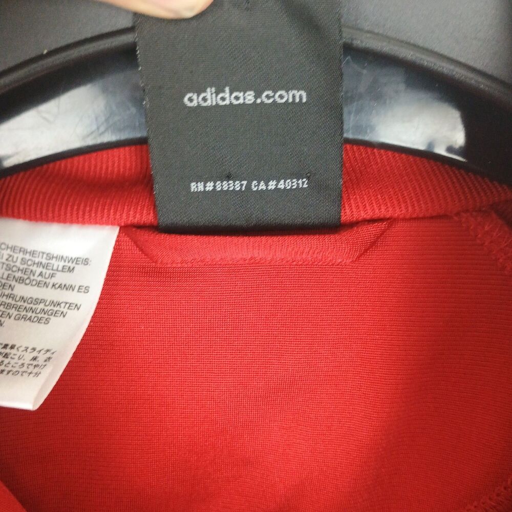 Adidas Prodigy SC Track Jacket Mens Medium Red Full Zip Soccer Sporty Athletic - Picture 4 of 12